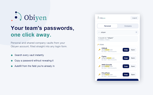 Obiyen Password Manager :: Enterprise password management extension for Obiyen