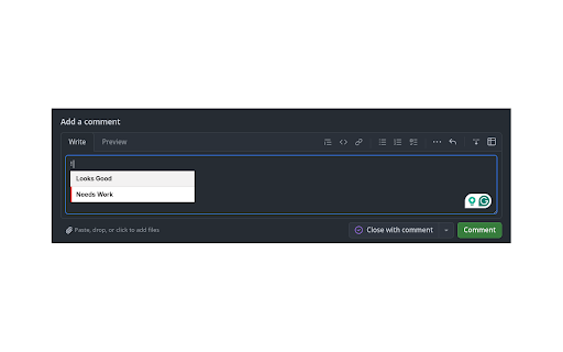 Team Saved Replies :: Adds saved replies to GitHub's saved replies list when commenting on issues or pull requests.