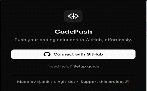 CodePush :: Push your coding solutions to GitHub from LeetCode, GeeksForGeeks, Codeforces & CodeChef. Track progress and schedule revisions.
