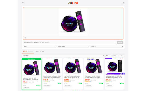 AliFind - Smart Image Search for AliExpress :: Find products on AliExpress by image. Upload, screenshot, or right-click any image to search. Results ranked by visual similarity.