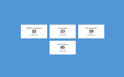 Day Counter :: Track days until or since life events like Birthdays easily.