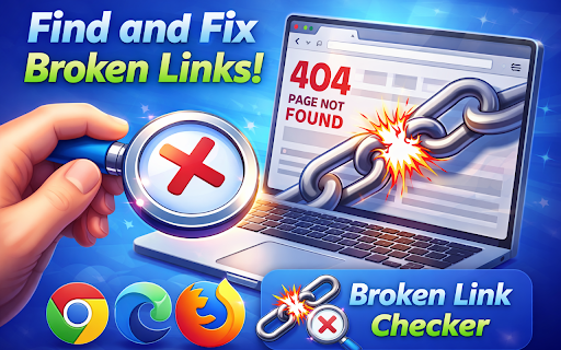 Broken Link Checker :: Scan every link, image, script, CSS and media file on any page. Reports broken resources with status codes and response times.