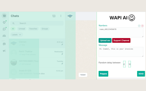 Wapi IA - Asistente para Mensajes :: Extensión para integrar funciones de inteligencia artificial con WhatsApp Web: respuestas automáticas, análisis de chats y más .