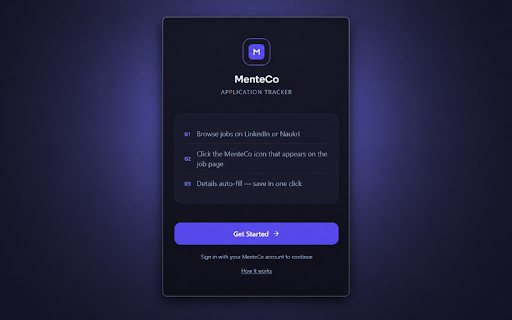 MenteCo Application Tracker :: Track your job applications across LinkedIn, Naukri — powered by MenteCo.