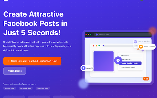 Post5s: 5-Second AI Content Creator :: Create posts for multiple social media platforms (Facebook, X, Threads, Instagram, LinkedIn, etc.) with AI