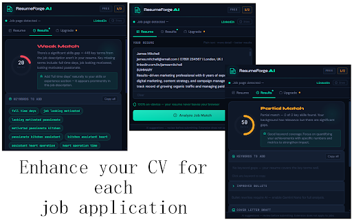 ResumeForge AI :: Tailor resumes & cover letters to any job posting with 100% on-device AI. Your data never leaves your device.