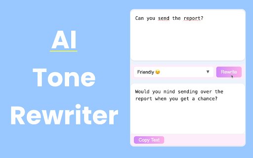 AI Tone Rewriter :: Use AI Tone Rewriter to instantly rewrite text in any tone. Perfect for emails, posts, and messages. Smart, fast, and easy.