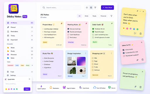 Sticky Notes Pro - Ultimate :: Professional sticky notes with voice notes, smart templates, and productivity features - all FREE!