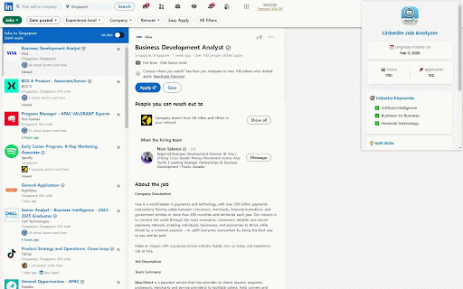 LinkedIn Job Analyzer :: Get job analytics and extract key skills from job descriptions to optimize your resume and applications.