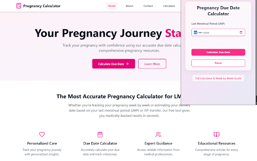 Pregnancy Due Date Calculator (LMP-based) :: Estimate your baby's due date instantly using our LMP-based Chrome extension. Accurate, easy, and medically backed.