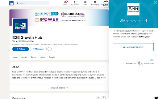 SA Business Hub :: A chrome extension that allows business owners to quickly make referrals and book meetings via introductions.