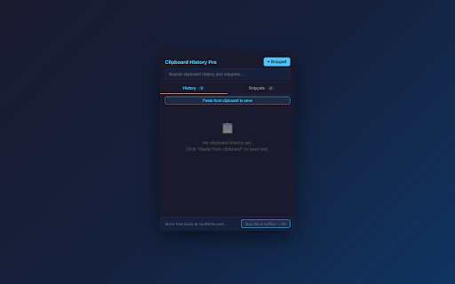 Clipboard History Pro :: Track clipboard history, search copied text, pin favorites, and create custom text snippets.