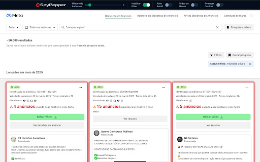 SpyPepper Ads Finder :: Monitor ads and find scaled offers in the Meta Ad Library