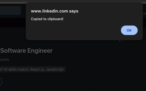 Copy LinkedIn Job :: Copy LinkedIn job information in one click!
This extension let you quickly extract the job title, company name, location and job…
