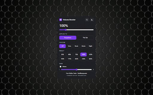 ToolBreezy.com - Volume Booster & Sound Equalizer :: Make quiet video and audio louder without the distortion - a compressor keeps it clean where a plain boost turns to mush.