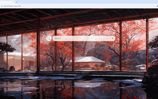 Autumn Leaves And Water Reflection Live Wallpaper :: Traditional Japanese garden view with autumn maple trees reflected in tranquil water.