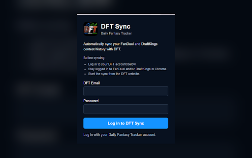 DFT Sync :: Sync FanDuel and DraftKings contest history with Daily Fantasy Tracker.