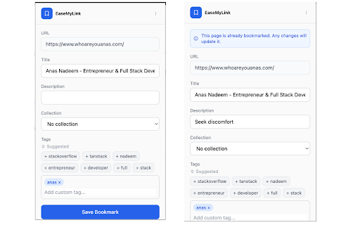 EaseMyLink :: Save links with easy retrieval in the future