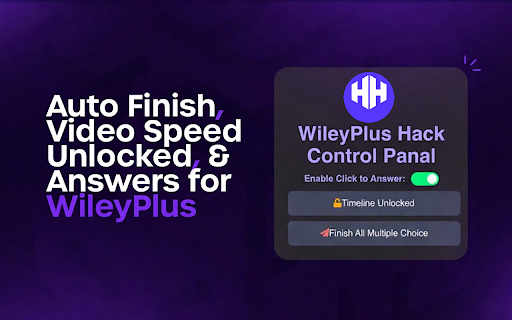 WileyPlus Hack | Assistant by HomeworkHub :: Fastest Online Homework Autofill Cheating Mod Menu | Easily Cheat On WileyPlus EdPuzzle & Kahoot | Boost Your Grades Instantly