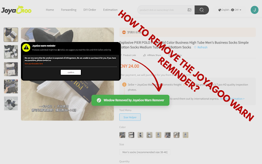 JoyaGoo Warn Reminder Remover :: Removes risk reminder popups, adds extra quality check photos button