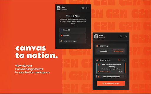 Canvas to Notion :: Seamlessly sync your Canvas assignments to Notion