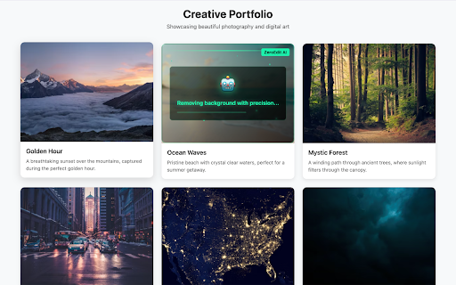 ZeroEdit - AI Image Editor :: Edit any image on the web with AI - remove backgrounds, change styles, and more using natural language