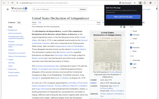 Quiz from any page · docAnalyzer :: Turn the page you're reading into a shareable quiz. Capture the article; docAnalyzer builds the quiz.