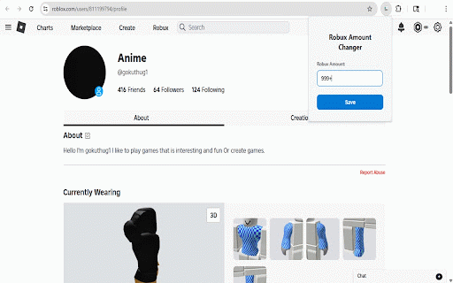 Robux Amount Changer :: Changes the displayed Robux amount on Roblox.com.