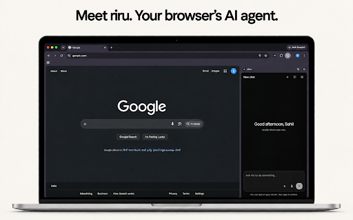 riru: AI Browser Agent :: Automate your browser work effortlessly. Give riru a task and watch it get done.