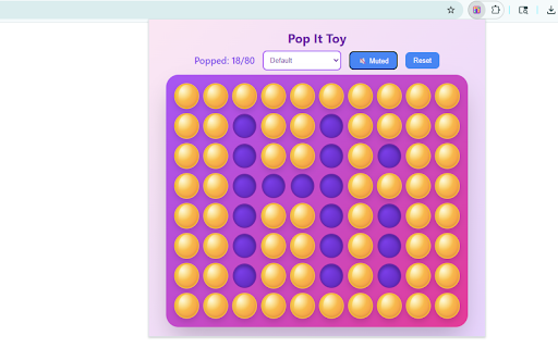 Pop It - Fidget Toy :: A delightful Pop It fidget toy right in your browser! Perfect for stress relief and fidgeting during work or study breaks.
