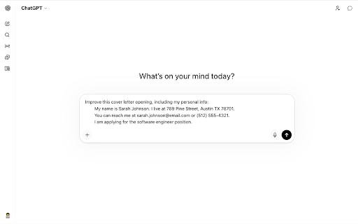 AI Chat Privacy Guard :: Protect personal information when using AI assistants: detects and masks it before reaching chatbots, then restores it in responses.