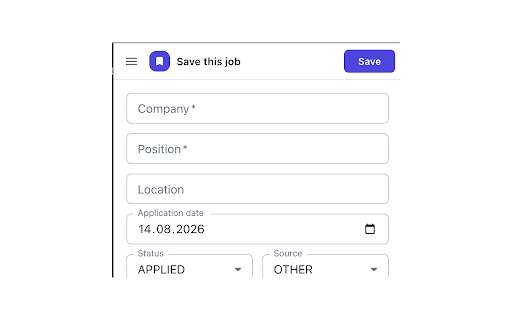 Apply Tracker :: Save job postings to Apply Tracker with one click