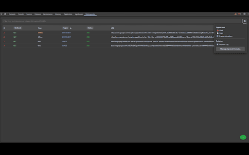WebInspector :: Inspect, filter, and replay network requests directly with better UI inside Chrome DevTools.