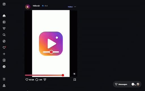VidScrub :: Overlay a seek bar on Instagram videos for precise scrubbing