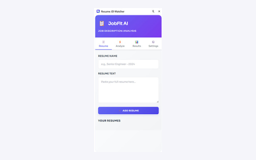 JobFit AI-Resume JD Matcher :: Compare resumes with job descriptions and find missing skills.