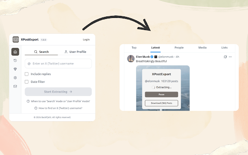 XPostExport - Export X Posts :: Export posts (tweets) from your X (Twitter) account to CSV or XLSX for analysis.