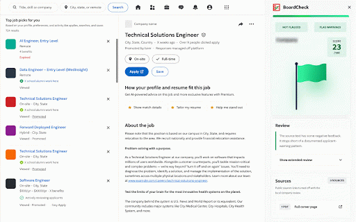 BoardCheck - Company Research for Job Posts :: BoardCheck shows you public company information. Check companies on supported job boards before you apply.