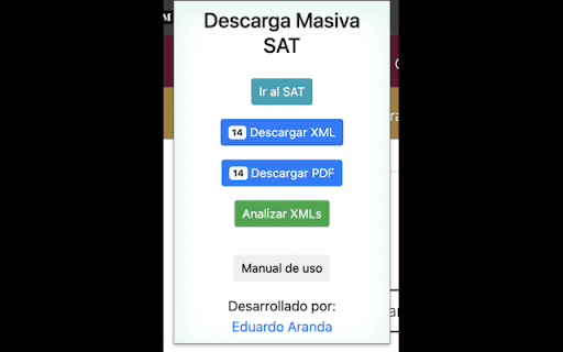 Descarga Masiva Facturas XML CFDI SAT México V3 :: Descarga los CFDI (XML y PDF) del SAT México - Manifest V3