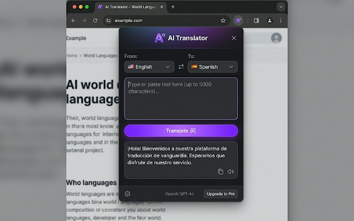 AI Translator :: Translate text using LLM APIs (OpenAI, Gemini, Claude)