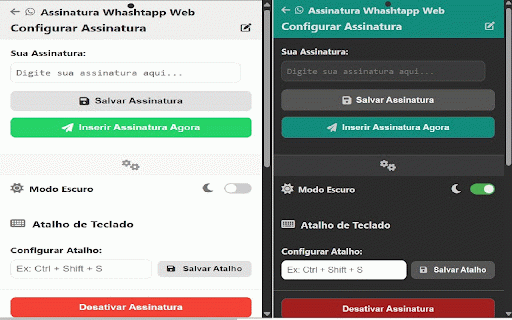 Assinatura WhatsApp Web DEV.NKIMBERLY + IA :: Adiciona uma assinatura em conversas do WhatsApp Web.