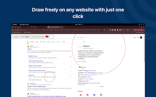 Draw On Any Web Page :: Use this extension to draw on any webpage like freehand, rectangle, circle, undo, print, line, and clear options