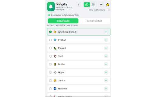 Whatsapp&Instagram Notification Sound Customizer :: Customize and change Whatsapp notification sounds and add Instagram notification sounds.