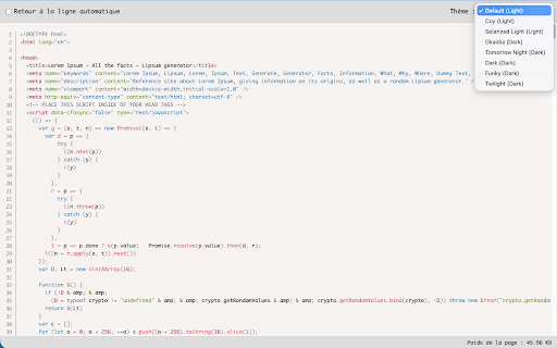 Source Code Viewer :: A browser extension to view formatted source code with syntax highlighting.