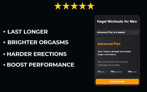 Kegel Workouts for Men :: Improve male health & sexual performance with guided Kegel exercises. Strengthen pelvic muscles & boost stamina.