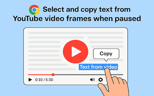 YouTube Text Selector :: Select and copy text from YouTube video frames when paused