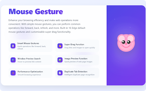 Mouse Gesture :: A Chrome/Edge extension that supports mouse gestures, super drag functionality and popup view.