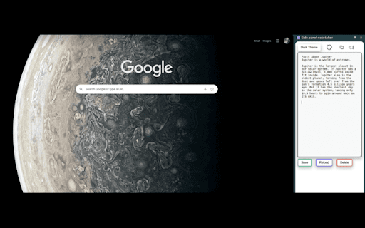 Side panel notetaker :: Add notes to any webpage.