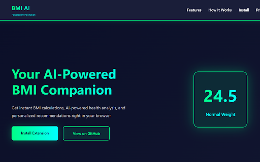 BMI AI Calculator :: AI-powered BMI calculator with personalized health analysis and fitness recommendations
