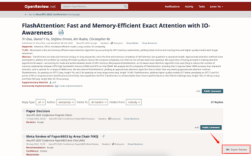 OpenReview Export :: Export OpenReview forum reviews to Markdown from the page.