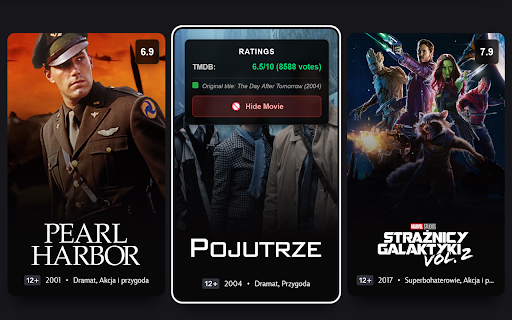 Movie Ratings Extension :: See TMDB ratings on Disney+, HBO Max and Prime Video. Add personal ratings, hide unwanted content. Free 7-day trial.